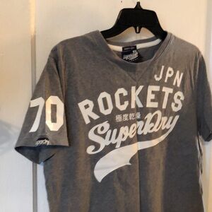 SuperDry Japan Rockets Sport Pitch Baseball Tee Size Large